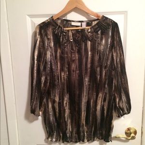 Chico’s size 1 shimmery long sleeve top